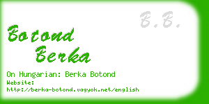 botond berka business card